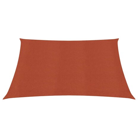 Zonnezeil 160 g/m² vierkant 2,5x2,5 m HDPE terracottakleurig 2