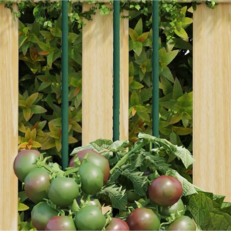 Plantenstaken 30 st 90 cm staal groen 1