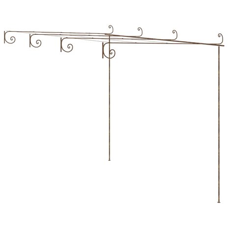 Tuinpergola 4x3x2,5 m ijzer antiekbruin 2