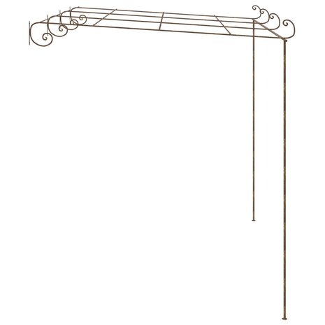 Tuinpergola 4x3x2,5 m ijzer antiekbruin 3