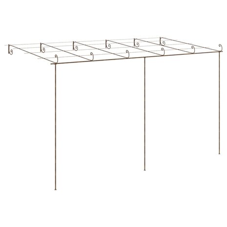 Tuinpergola 6x3x2,5 m ijzer antiekbruin 4