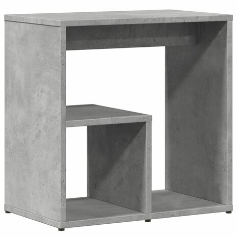 Bijzettafel 50x30x50 cm spaanplaat betongrijs 2