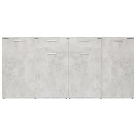 Dressoir 160x36x75 cm bewerkt hout betongrijs 6