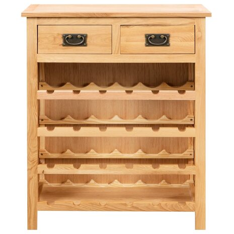 Wijnkast 72x32x90 cm massief eikenhout 2