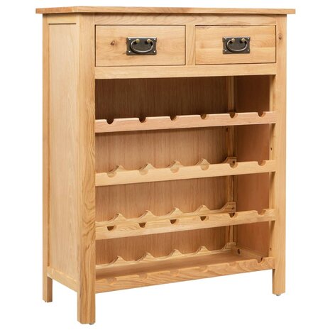 Wijnkast 72x32x90 cm massief eikenhout 3