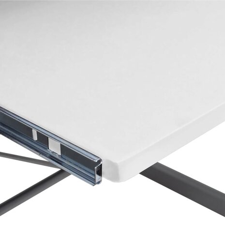 Hoekbureau 132x112x99 cm bewerkt hout wit 4
