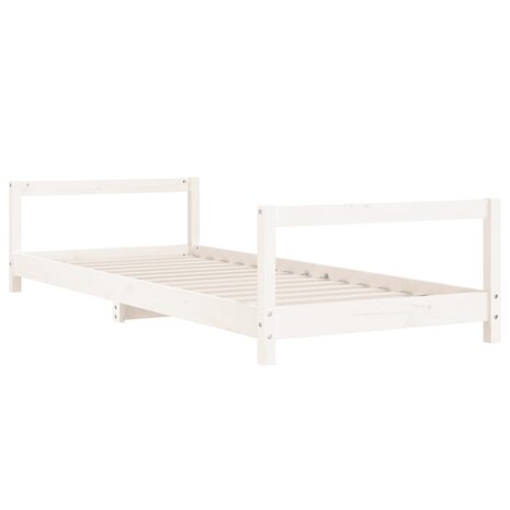Kinderbedframe 80x200 cm massief grenenhout wit 6