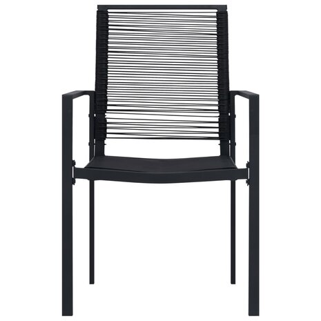 Tuinstoelen 4 st PVC-rattan zwart 3