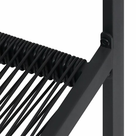 Tuinstoelen 4 st PVC-rattan zwart 7