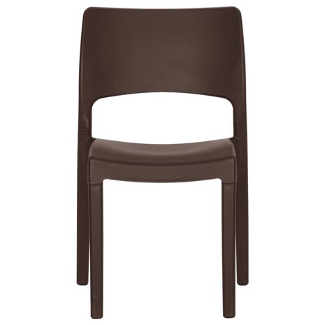 Tuinstoelen 2 st polypropeen mokkakleurig 4