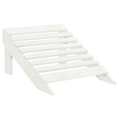 Tuinstoel met hocker hout wit 5
