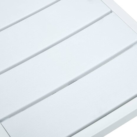 Tuinstoelen 4 st hout-look HDPE wit 6