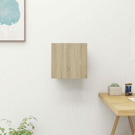 Tv-wandmeubel 30,5x30x30 cm sonoma eikenkleurig 4