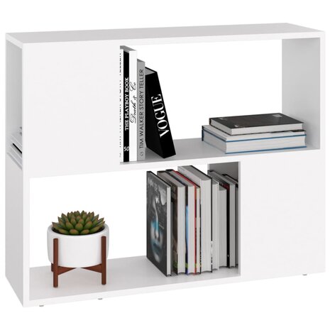 Tv-meubel 80x24x63 cm bewerkt hout wit 4