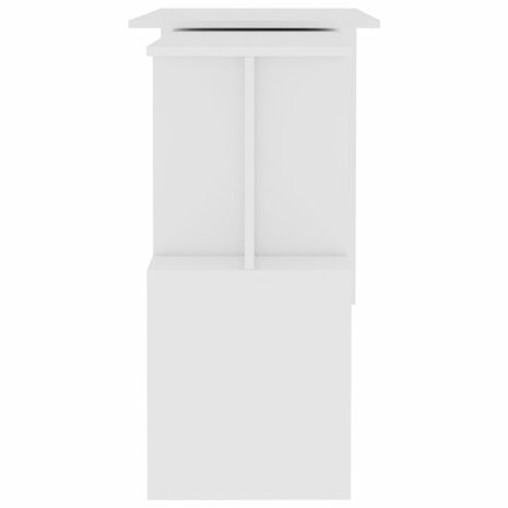 Hoekbureau 200x50x76 cm bewerkt hout wit 6