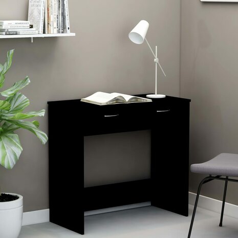 Bureau 80x40x75 cm spaanplaat zwart 1