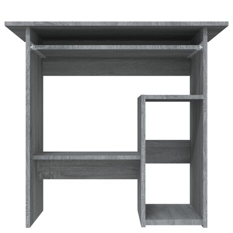 Bureau 80x45x74 cm bewerkt hout grijs sonoma eikenkleurig 5