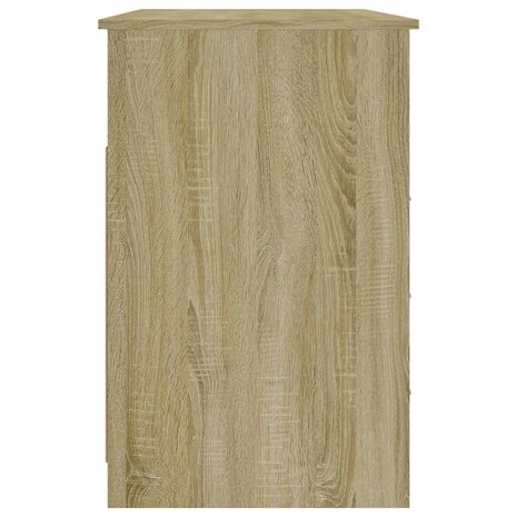 Bureau met lades 102x50x76 cm bewerkt hout sonoma eikenkleurig 8