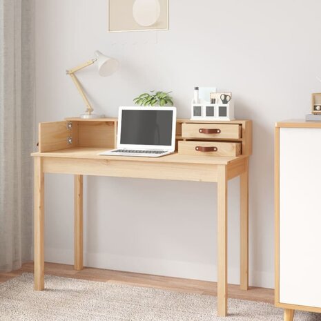Bureau 110x50x93 cm massief grenenhout 3