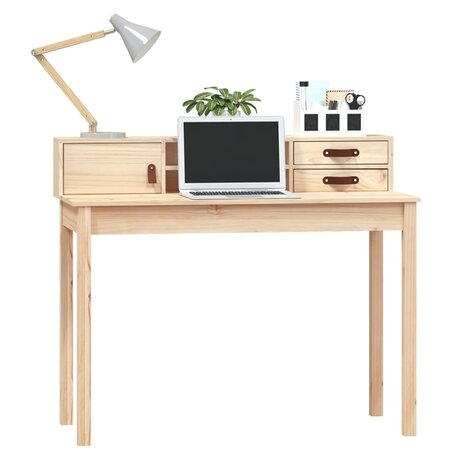 Bureau 110x50x93 cm massief grenenhout 4