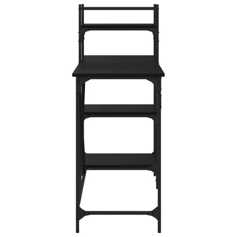 Computerbureau met schappen 120x47x109 cm zwart 5