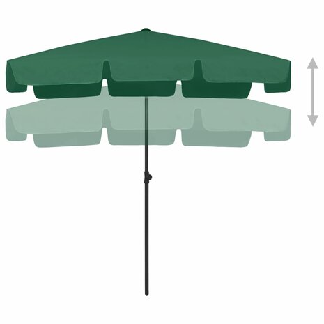 Strandparasol 200x125 cm groen 3