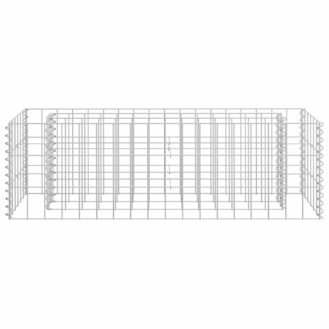 Gabion plantenbak verhoogd 90x30x30 cm gegalvaniseerd staal 4