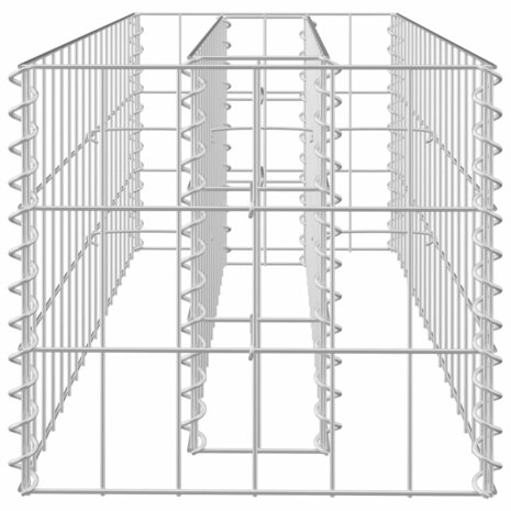 Gabion plantenbak verhoogd 90x30x30 cm gegalvaniseerd staal 5