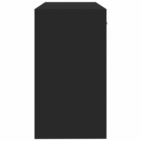 Bureau met kast en lade 100x40x73 cm bewerkt hout zwart 7
