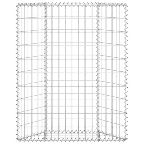 Gabion plantenbak trapezium 80x20x100 cm gegalvaniseerd staal 3