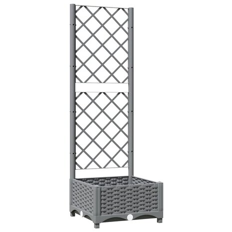 Plantenbak met latwerk 40x40x121,5 cm polypropeen 2