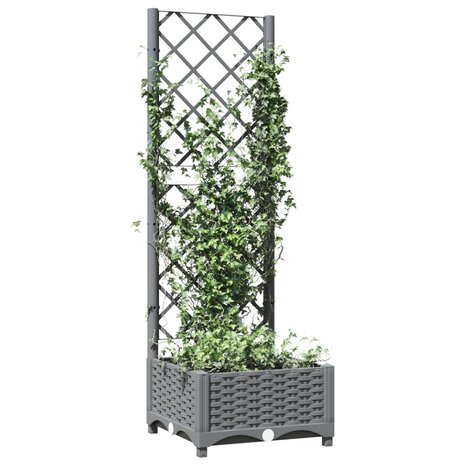 Plantenbak met latwerk 40x40x121,5 cm polypropeen 3
