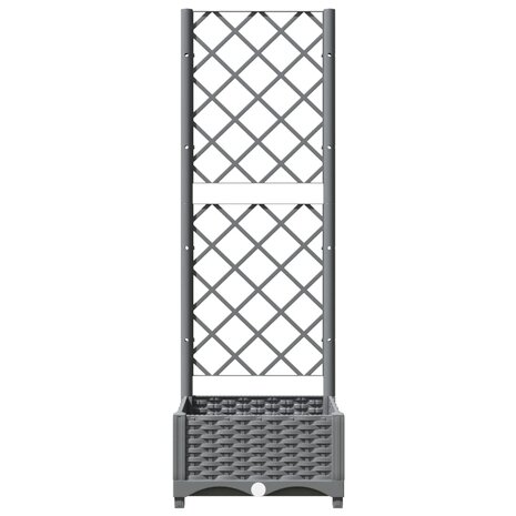 Plantenbak met latwerk 40x40x121,5 cm polypropeen 4
