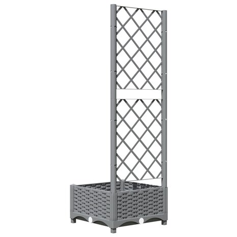 Plantenbak met latwerk 40x40x121,5 cm polypropeen 6
