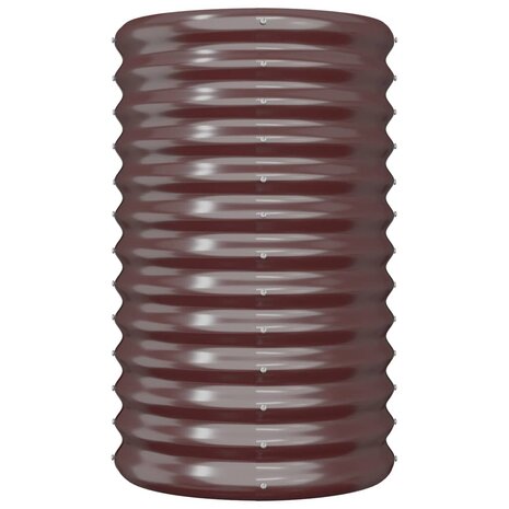 Plantenbak 40x40x68 cm gepoedercoat staal bruin 3