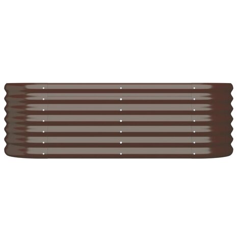 Plantenbak 114x40x36 cm gepoedercoat staal bruin 3