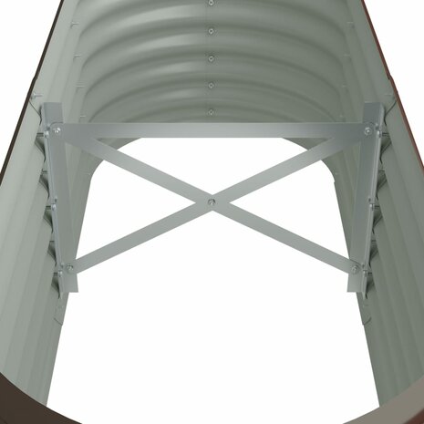 Plantenbak 114x40x36 cm gepoedercoat staal bruin 5