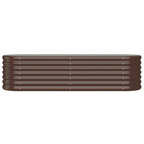 Plantenbak 152x40x36 cm gepoedercoat staal bruin 3