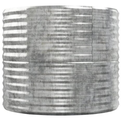 Plantenbak 152x80x68 cm gepoedercoat staal zilverkleurig 4