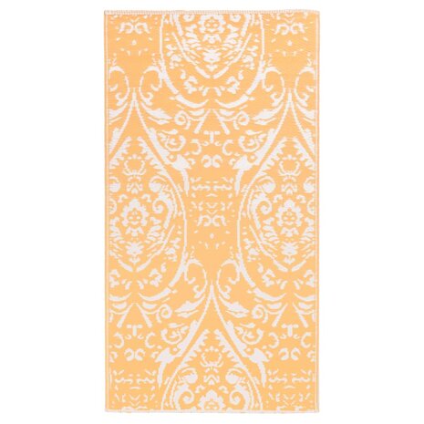 Buitenkleed 120x180 cm PP oranje en wit 2