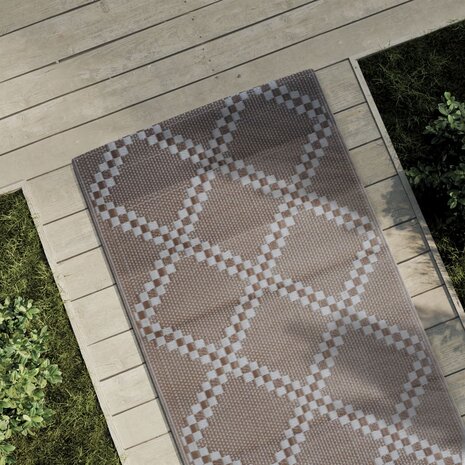 Buitenkleed 80x250 cm polypropeen bruin 1