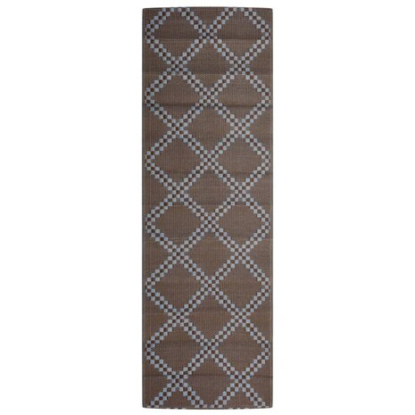 Buitenkleed 80x250 cm polypropeen bruin 2