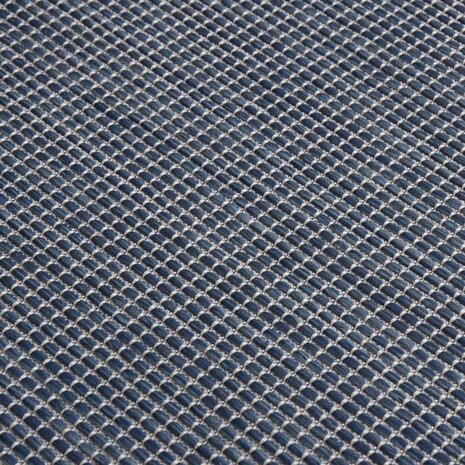 Buitenkleed platgeweven 100x200 cm blauw 5
