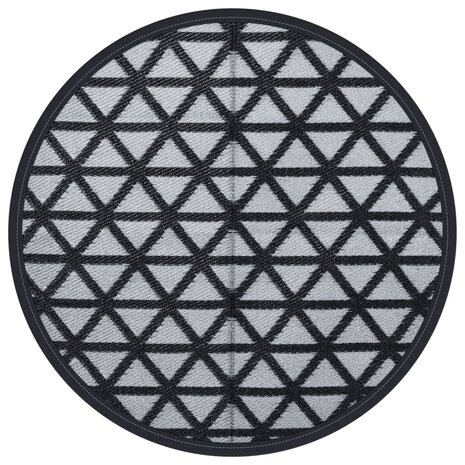 Buitenkleed Ø 160 cm polypropeen zwart 2