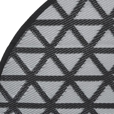 Buitenkleed Ø 160 cm polypropeen zwart 4