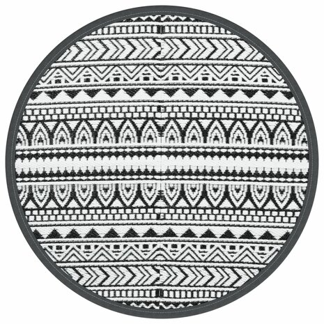 Buitenkleed Ø 120 cm polypropeen zwart 2