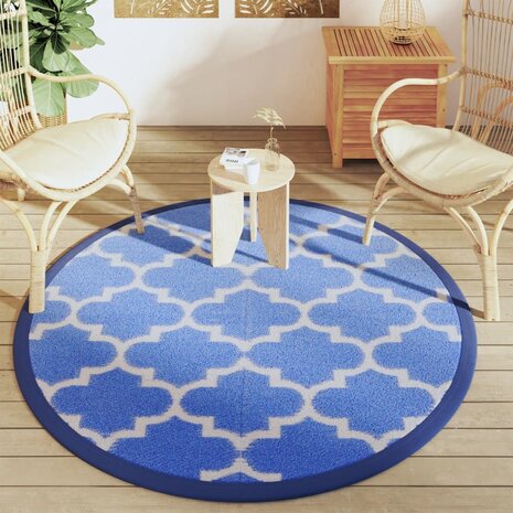 Buitenkleed Ø160 cm polypropeen blauw 3