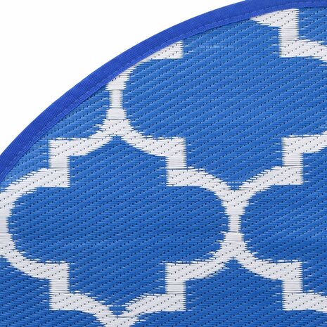 Buitentapijt Ø 200 cm polypropeen blauw 5