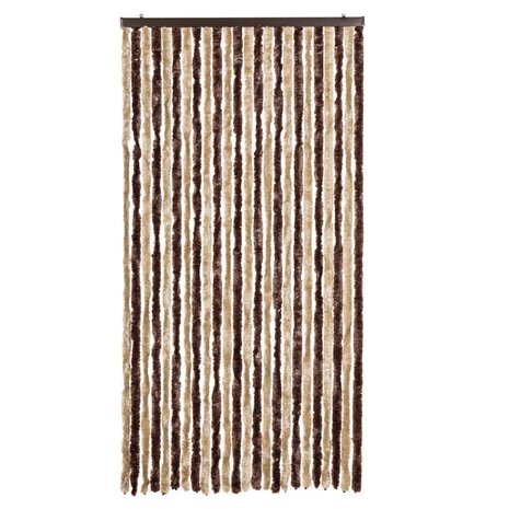 Vliegengordijn 100x220 cm chenille beige en lichtbruin 3