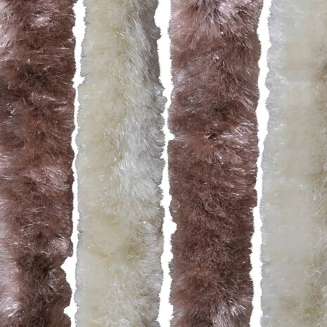 Vliegengordijn 56x185 cm chenille beige en lichtbruin 4
